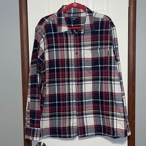 Eddie Bauer Mens Long Sleeve Plaid Button Down Soze XL